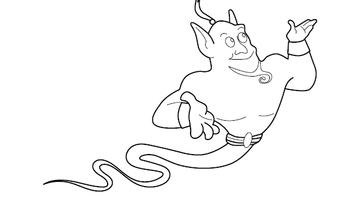 Genie Colouring Picture | Free Colouring Book for Children