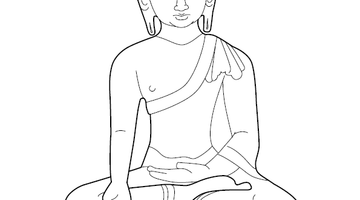 Budha Colouring Page | Free Colouring Book for Children