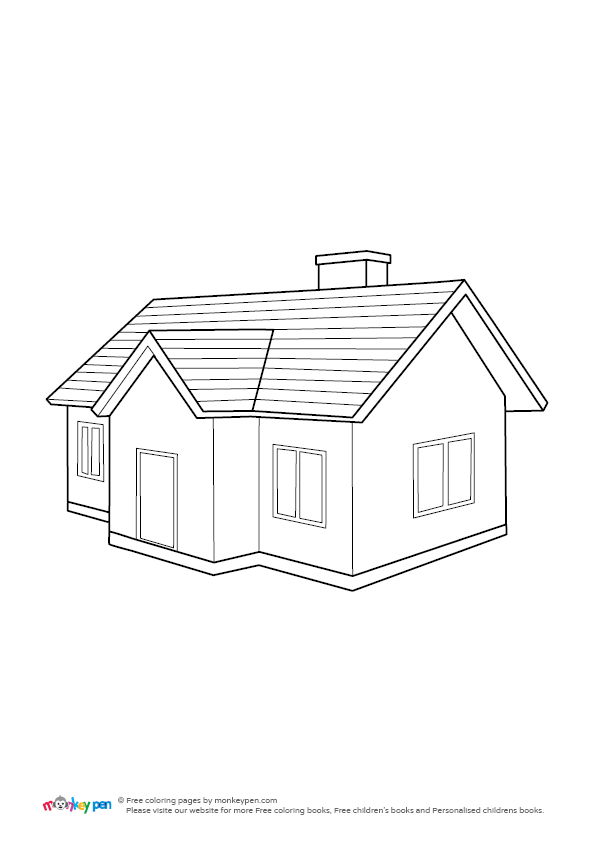 House Colouring Image