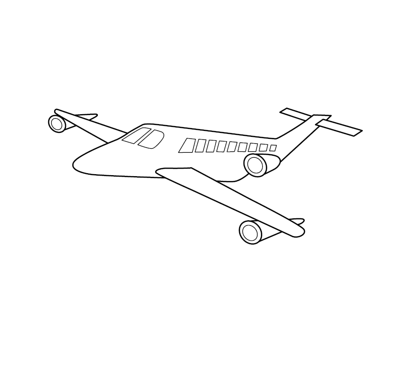 Aeroplane / Airplane Colouring Picture