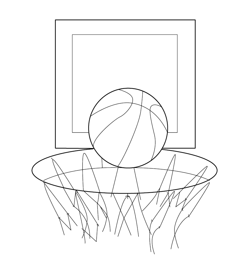 Basketball Colouring Picture