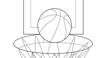 BASKETBALL COLOURING PICTURE | Free Colouring Book for Children