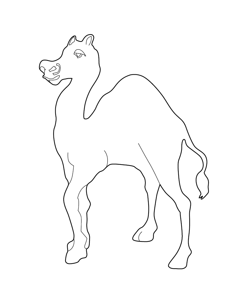 Camel Colouring Image