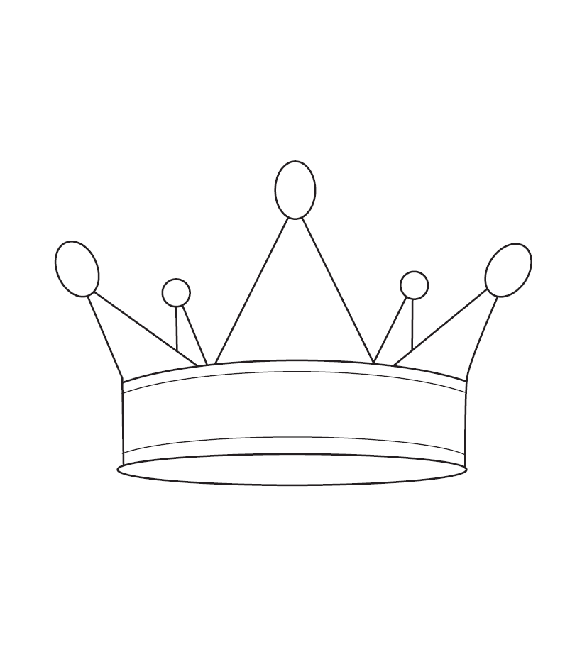 Crown Colouring Page