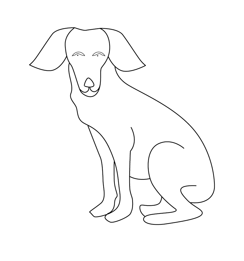 Free Printable Dog Colouring Image