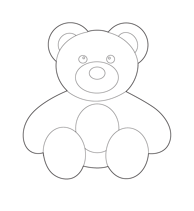 Teddy Bear Colouring Page