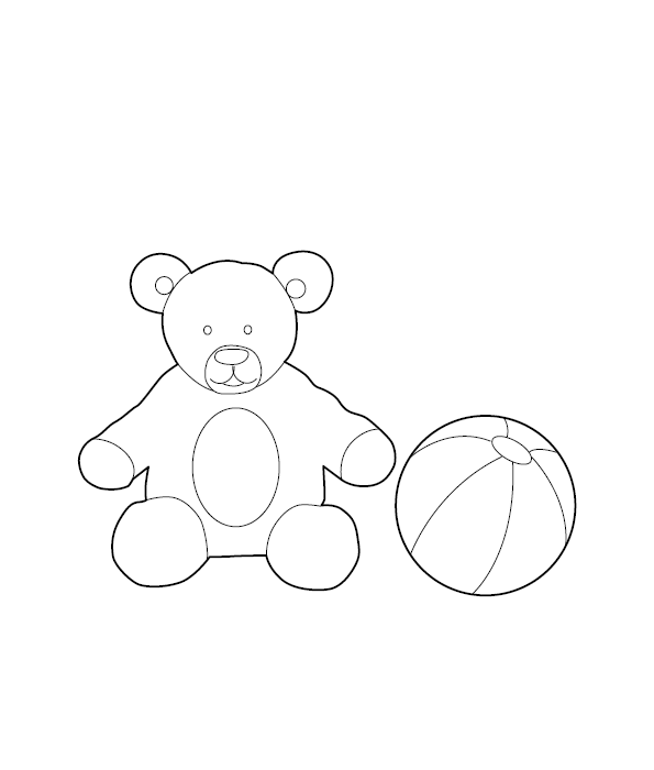 Teddy Bear Colouring Page