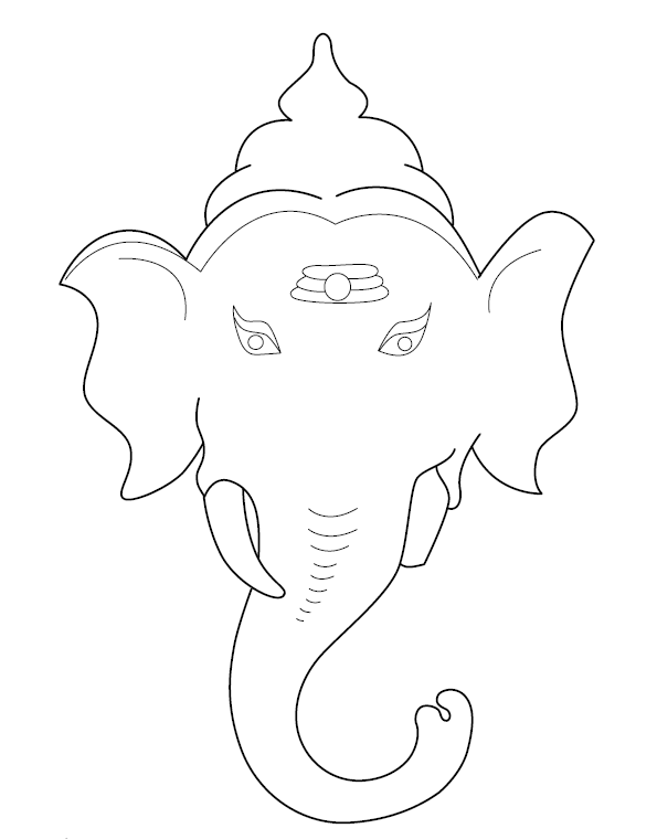 Lord Ganesha Colouring Sheet