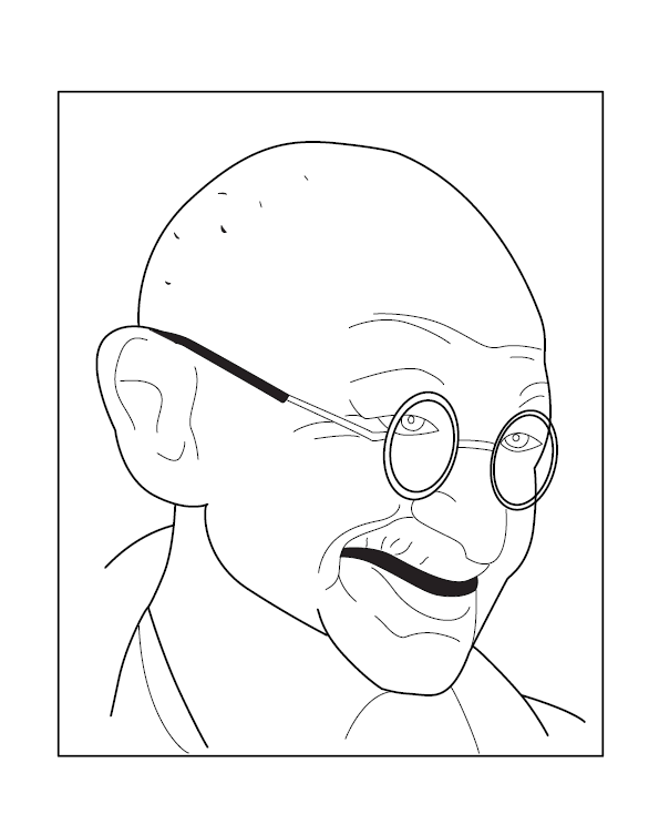 Gandhiji Colouring Page