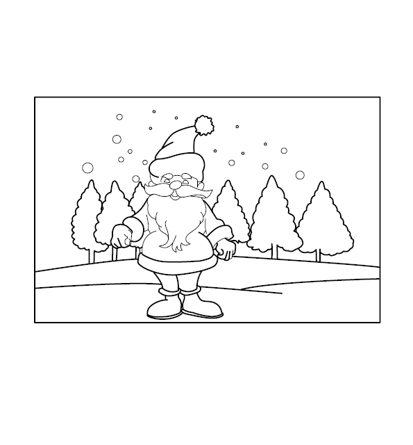 Santa Claus Colouring Picture