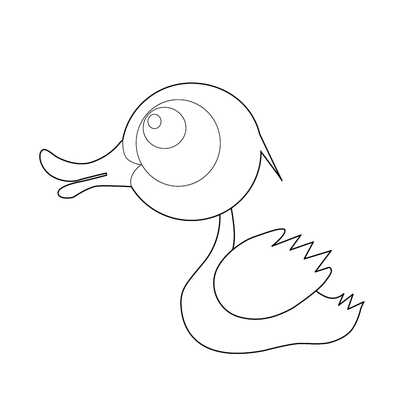 Free Duck Colouring Page