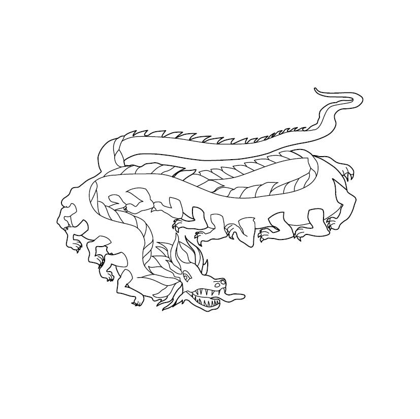 Free Printable Dragon Colouring Image for Kids