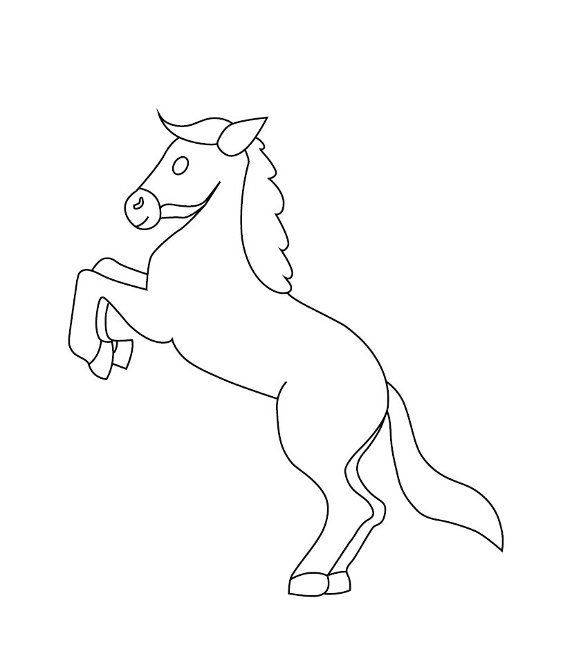 Horse Colouring Image