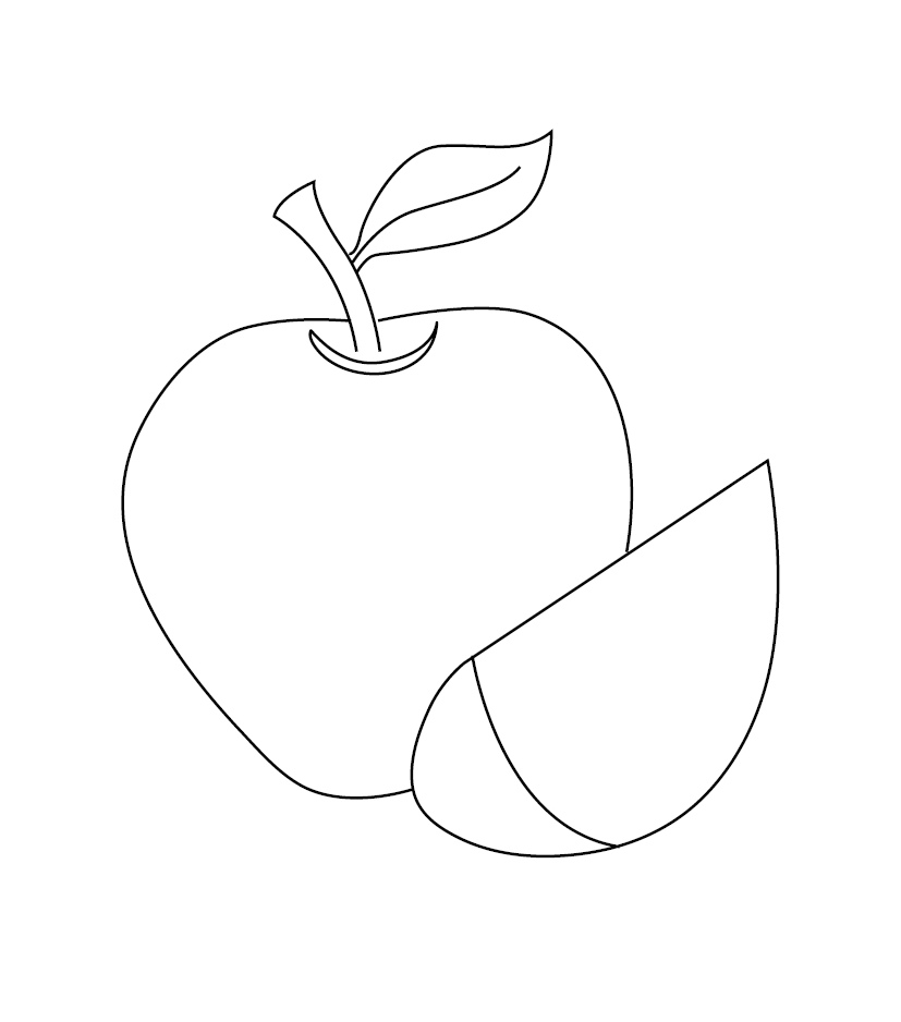 Printable Apple Colouring Page