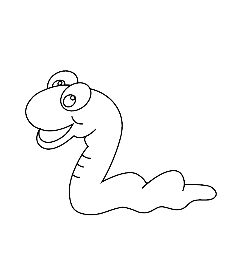 Snake Colouring Picture for kids