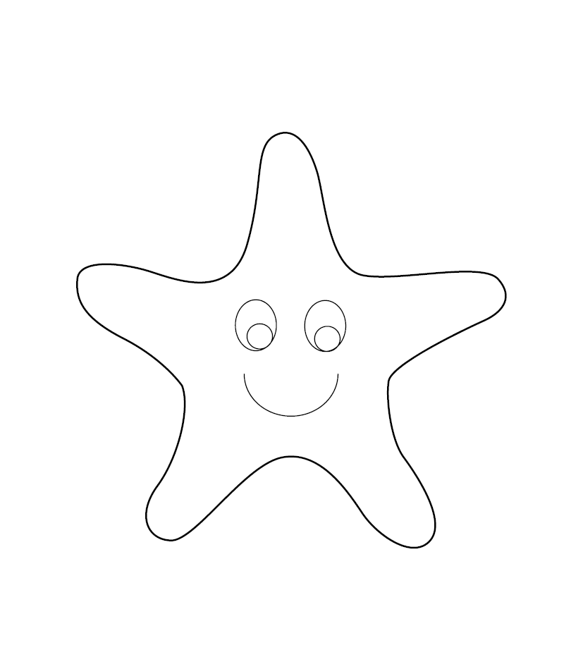 Starfish Colouring Page