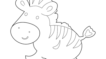 ZEBRA COLOURING PAGE | Free Colouring Book for Children