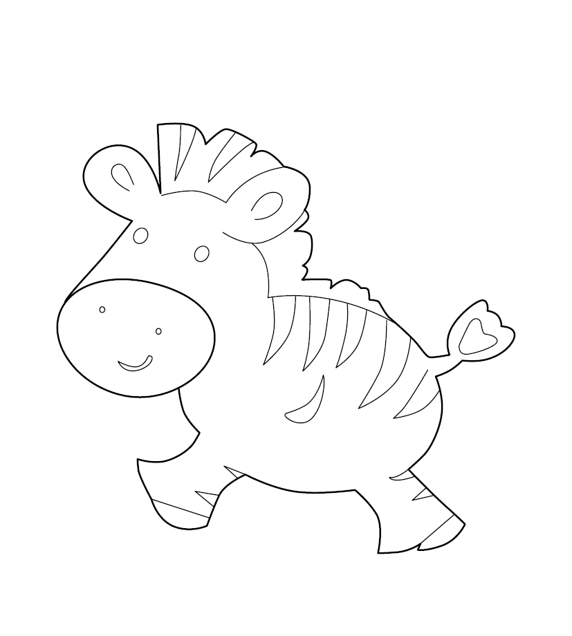 Zebra Colouring Page