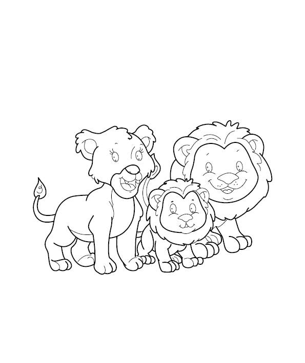 Lion Colouring Image