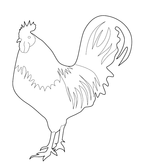 Hen Colouring Page