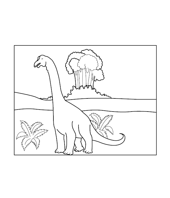 Dinosaur Colouring Picture