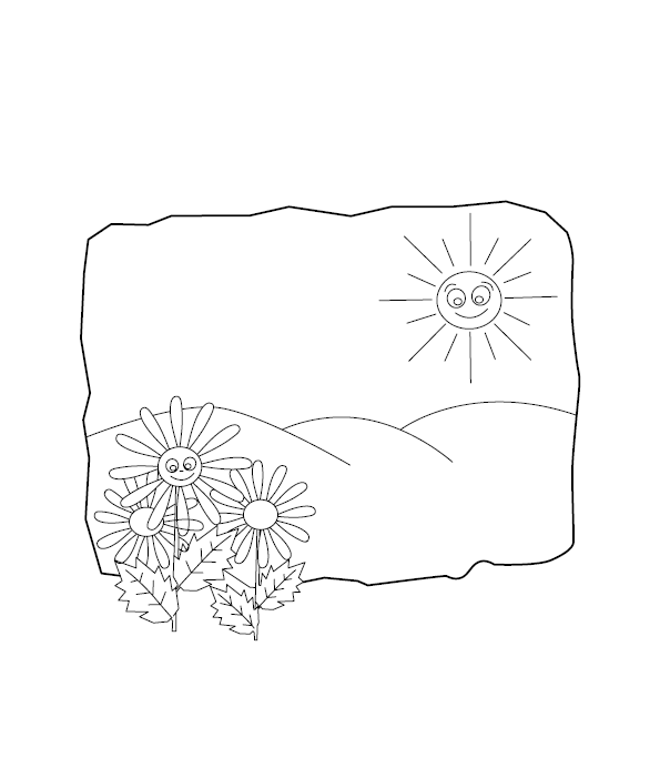 Sun Colouring Sheet