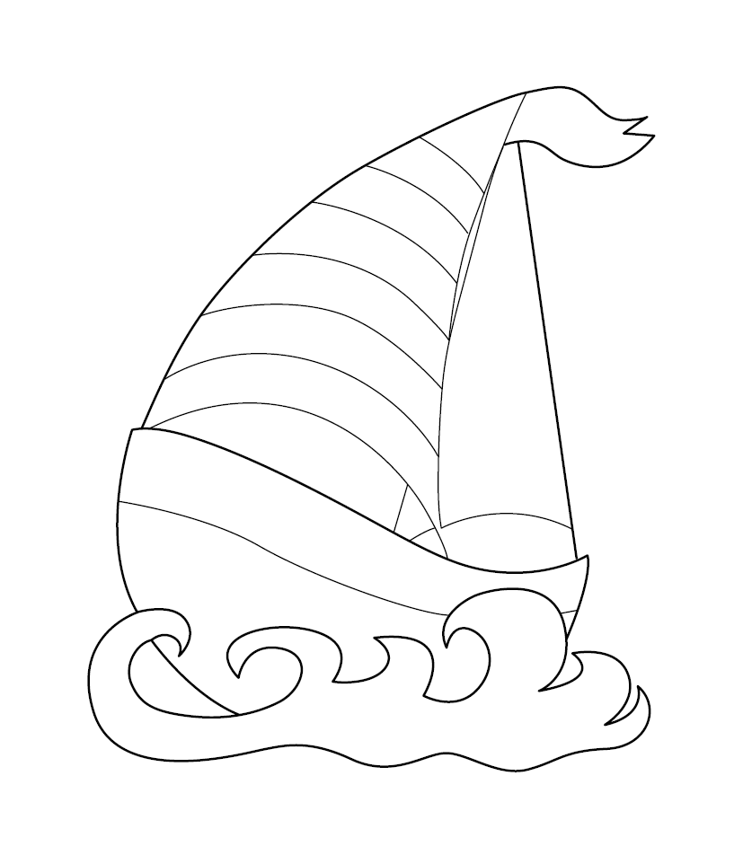 Boat/ Yacht Colouring Picture