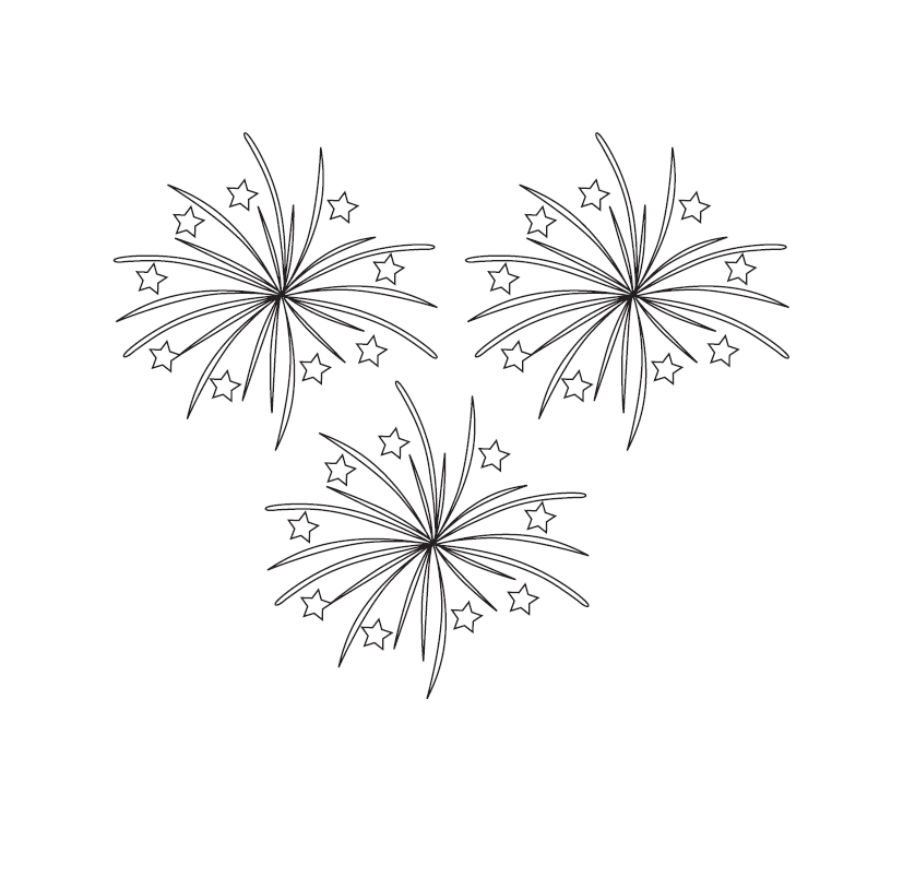 Free Printable Fire Cracker Colouring Picture for Kids