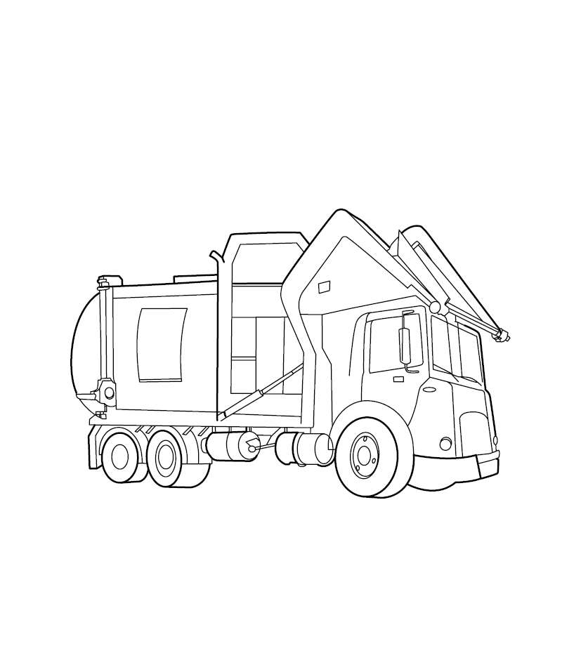 Free Printable Truck Colouring Page