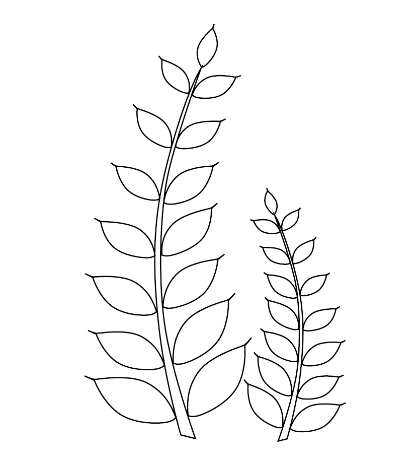 Free Leaf Colouring Image