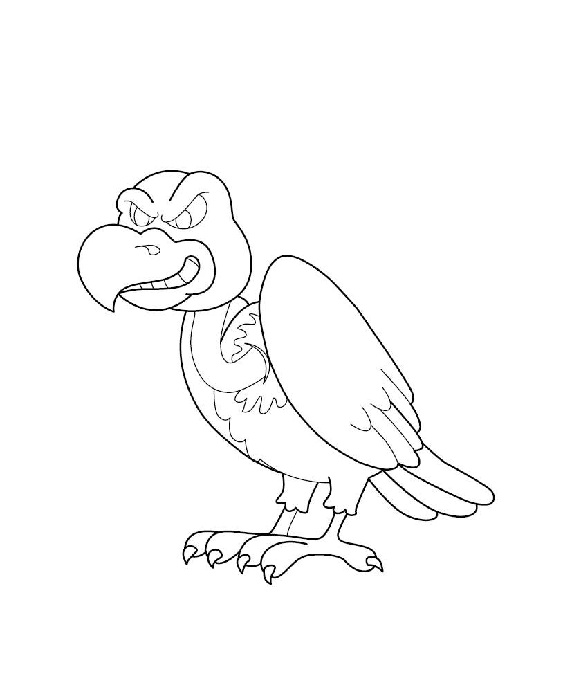 Vulture Colouring Picture