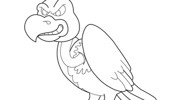 VULTURE COLOURING PICTURE | Free Colouring Book for Children