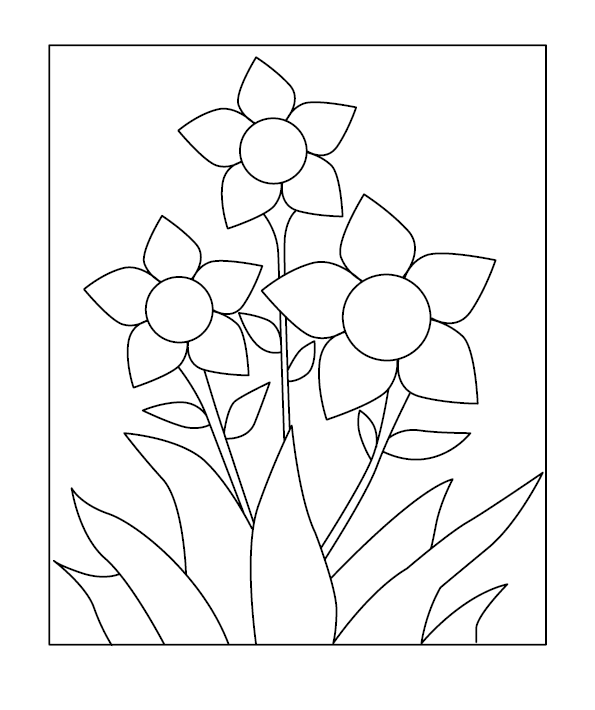 Flower Colouring Page