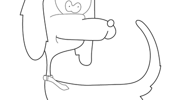 DOG COLOURING ILLUSTRATION FOR KIDS | Free Colouring Book for Children