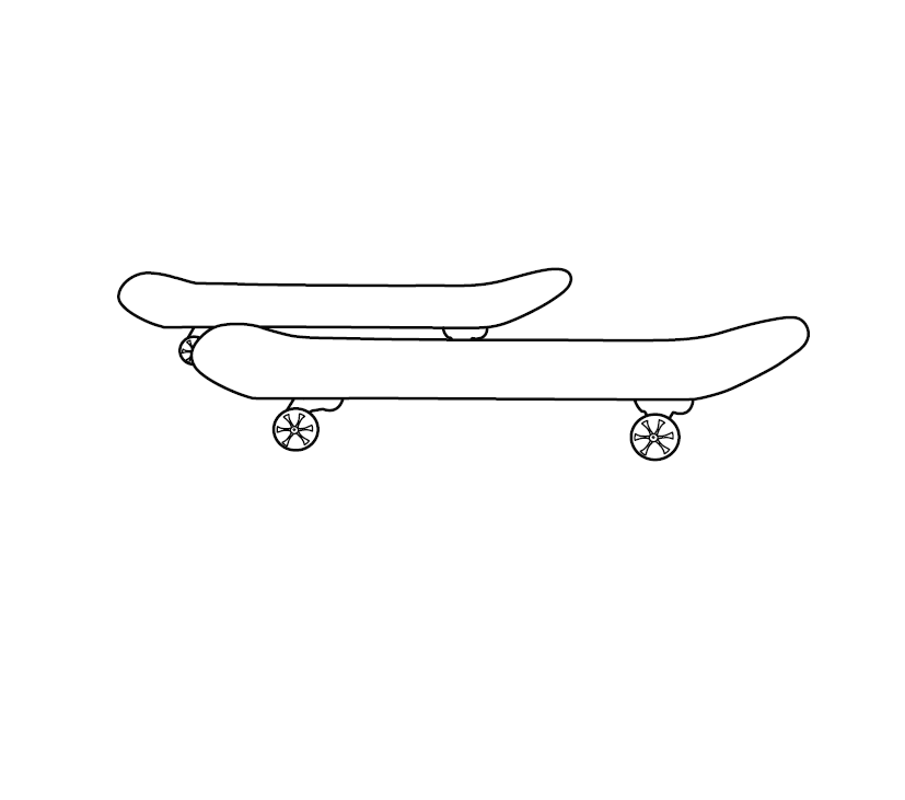 Skateboard Colouring Picture