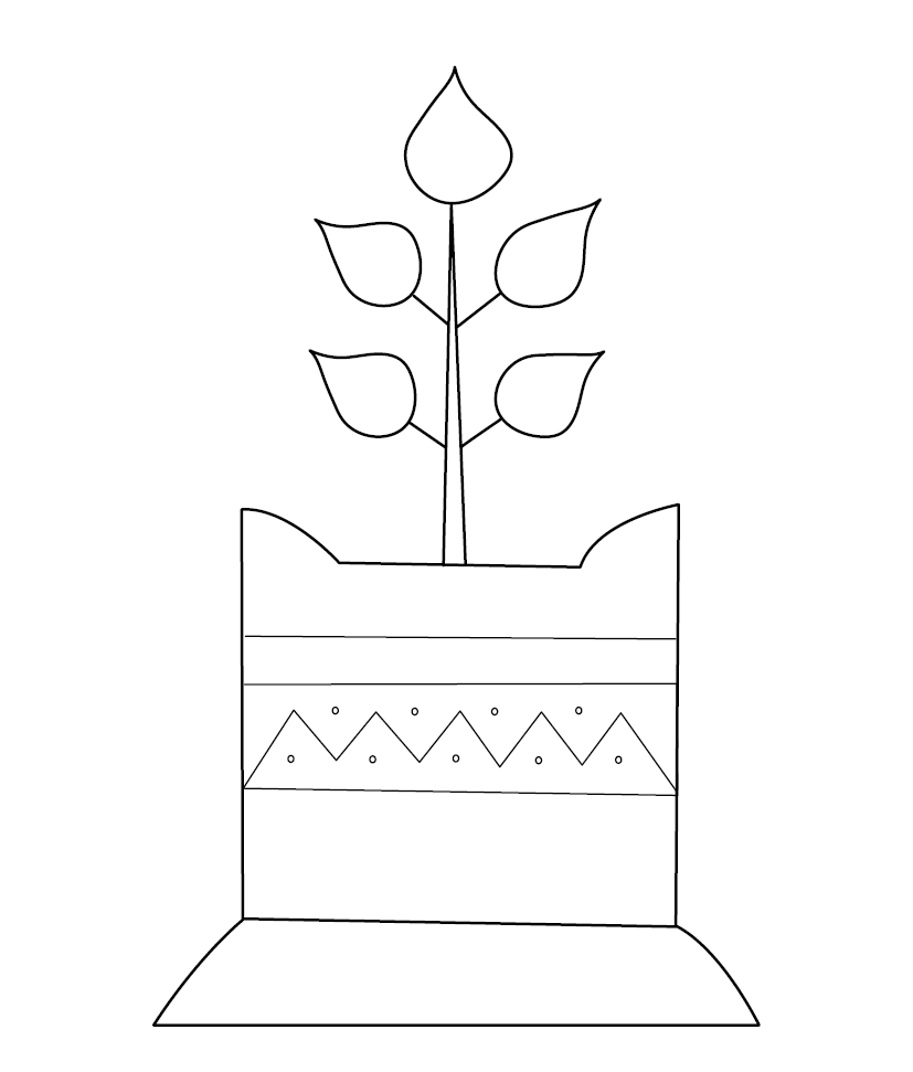 Tulsi Maadam Colouring Picture