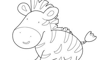 ZEBRA COLOURING IMAGE | Free Children Colouring Book