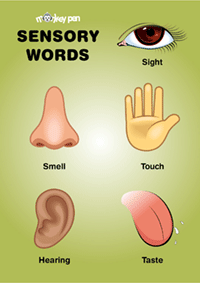 Sensory Words Poster for Kids