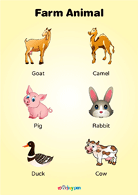 Farm Animal Poster for Kids