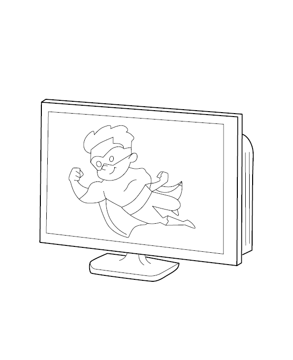 Monitor Colouring Image