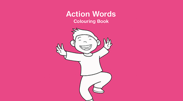 Free Printable Action Words Colouring Book