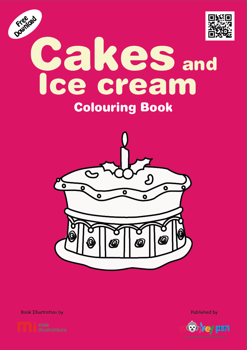 Cakes and Ice Cream Colouring book