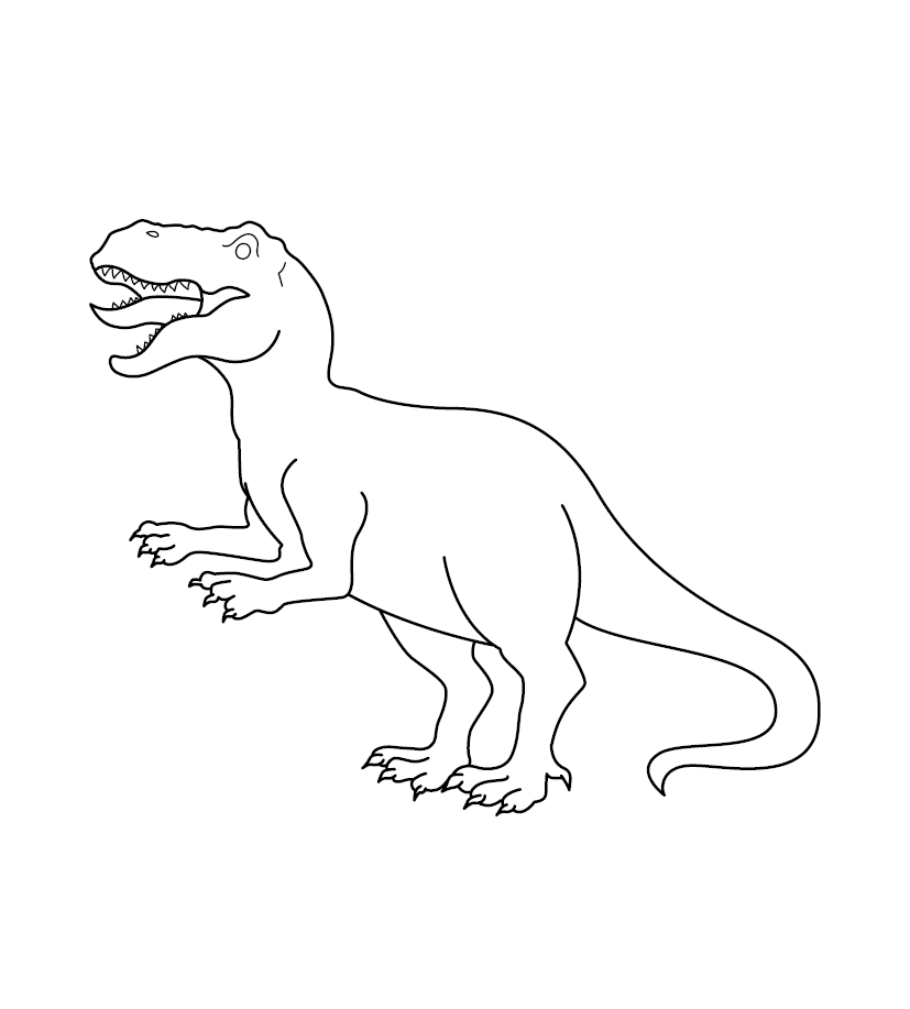 Dinosaur Colouring Image