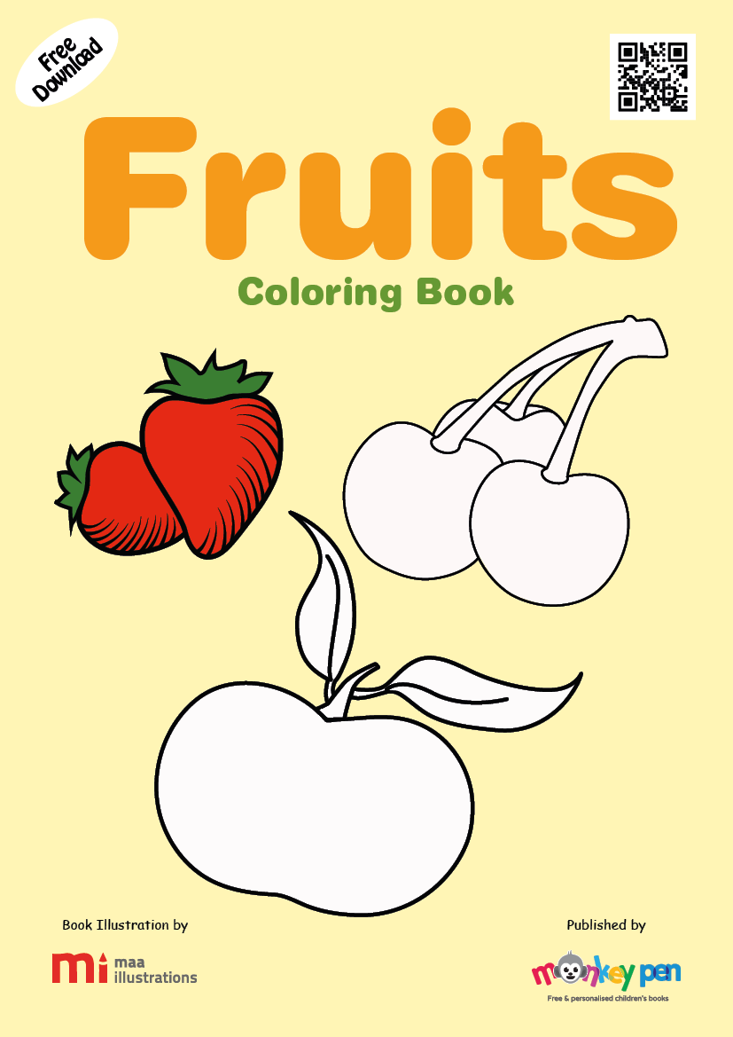 Fruits Colouring Book