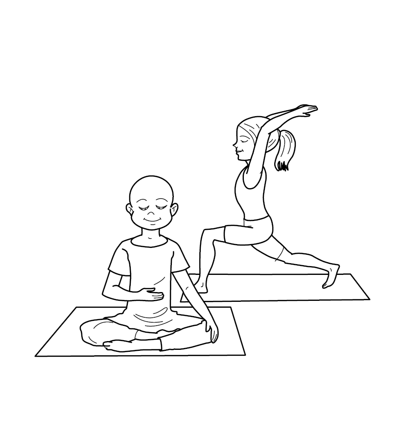 Yoga Colouring Picture