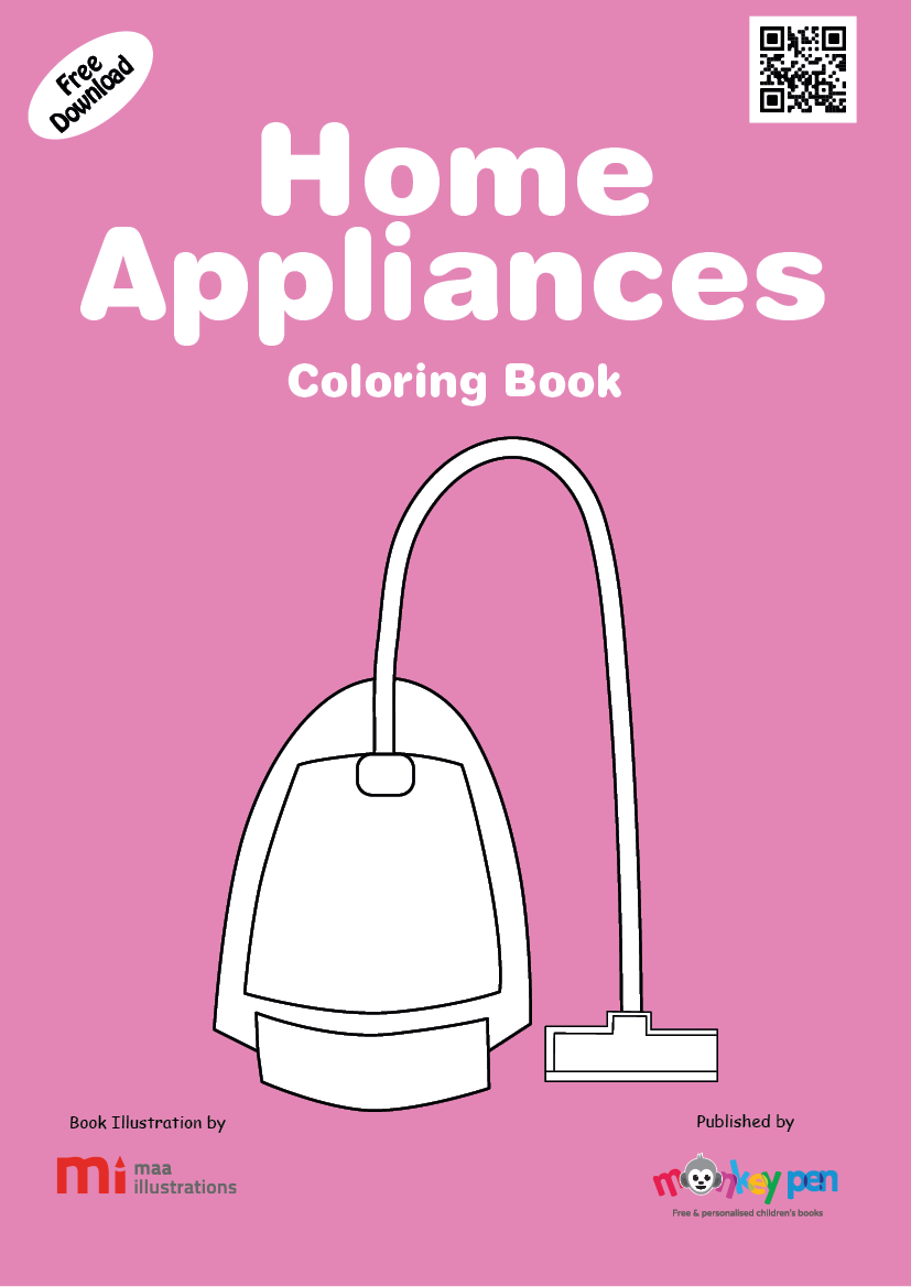 Home Appliances Colouring Book