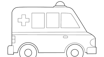 AMBULANCE COLOURING PAGE | Free Colouring Book for Children