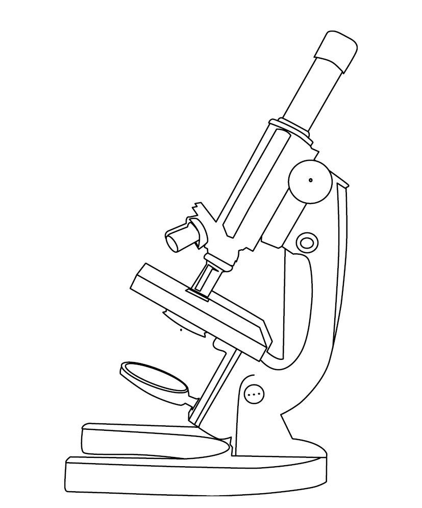 Microscope Colouring Picture