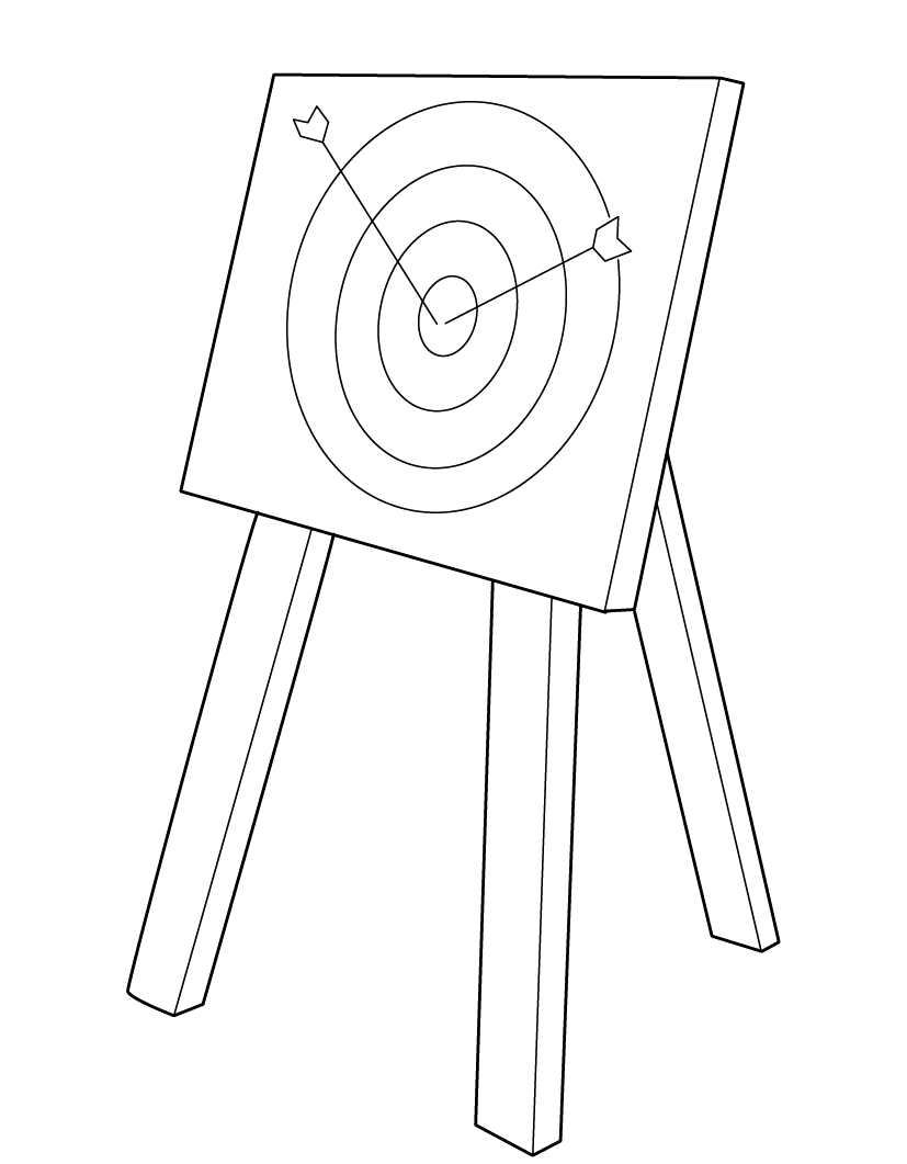 Free Printable Dart Colouring Image