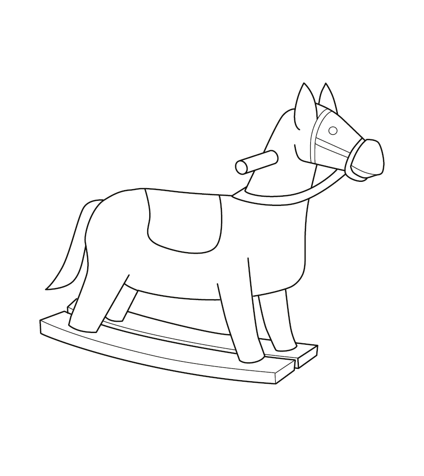 Toy Horse Colouring Page